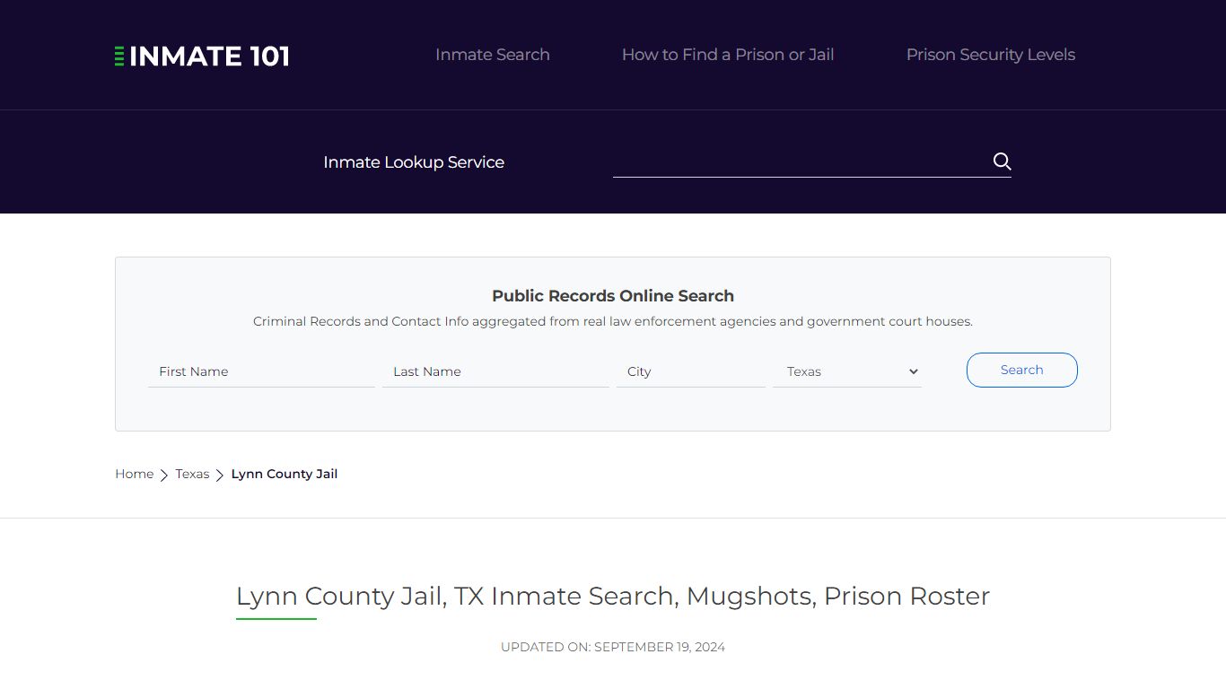 Lynn County Jail, TX Inmate Search, Mugshots, Prison Roster