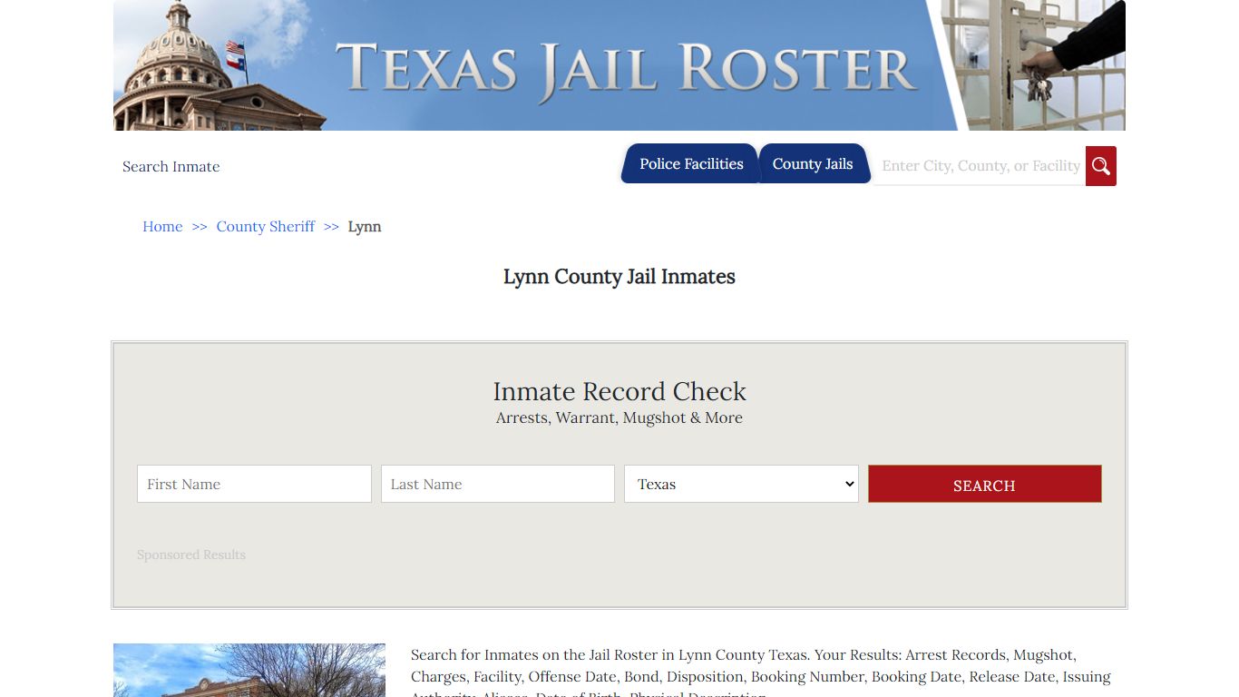 Lynn County Jail Inmates - Jail Roster Search