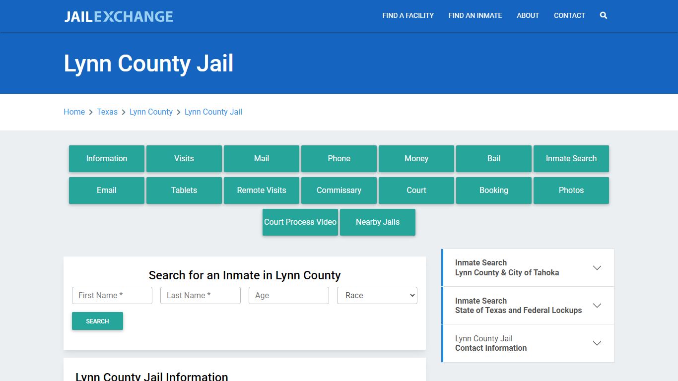 Lynn County Jail Roster Lookup, TX, Inmate Search - Jail Exchange